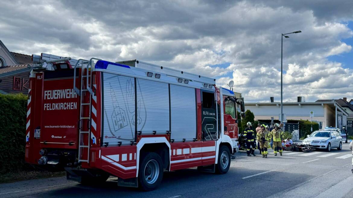 Motorradunfall im Ortsgebiet