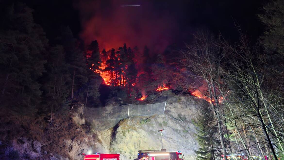 Waldbrand in Semriach